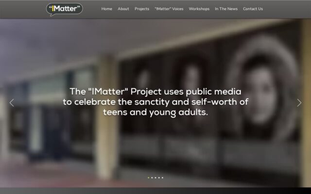 Screenshot of the iMatter Project website