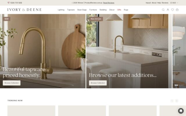 Screenshot of the Ivory & Deene website